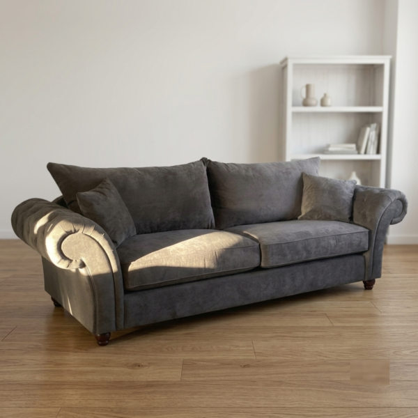 Nicole Fabric 3+2 Seater Fullback Sofa Set with Button Tufted Arms