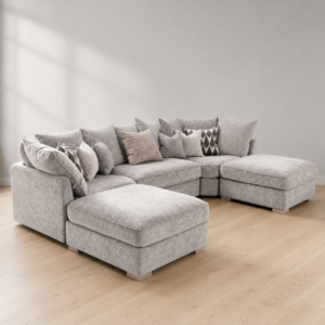 Bishop Large U Shape Sofa – Truffle or Platinum Upholstery