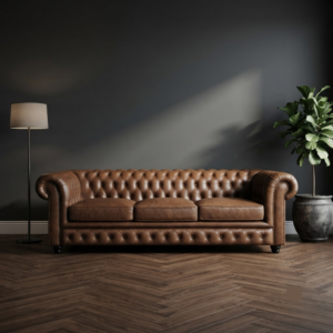 Leather Chesterfield Sofa Set