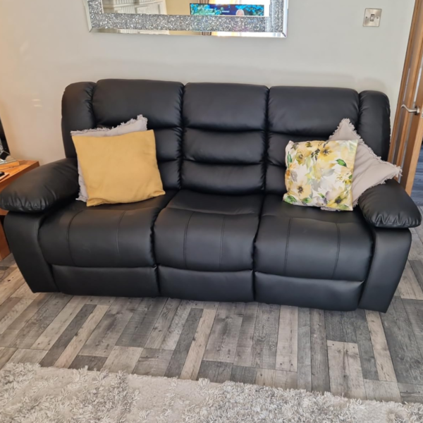 Leather Recliner Sofa Set 3+2 – Grey or Black