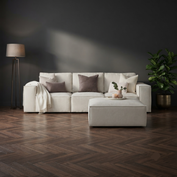 Salone Grey 3+2 Seater Velvet Sofa Set
