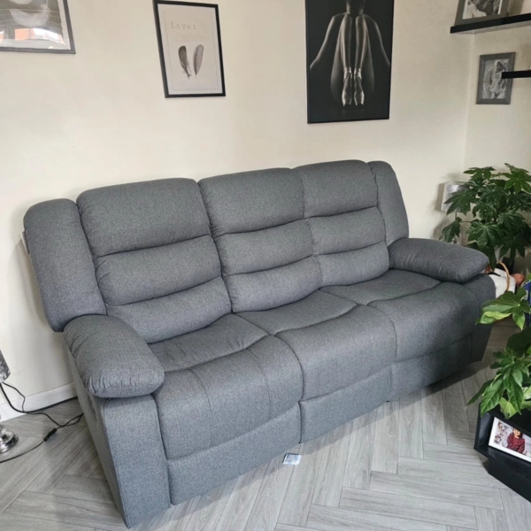 Fabric Recliner Sofa Set 3+2 – Grey