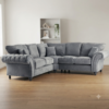 Nicole Fabric 5 Seater Corner Sofa with Button Tufted Arms