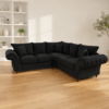 Nicole Fabric 5 Seater Corner Sofa with Button Tufted Arms