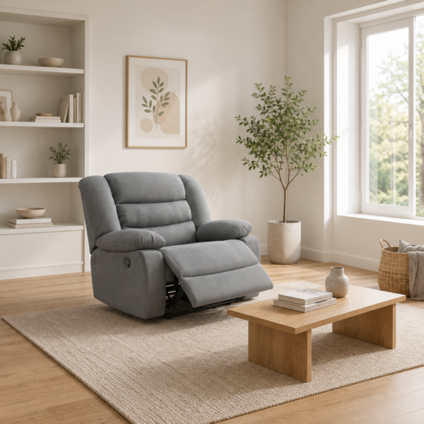 Fabric Recliner Sofa Set 3+2 – Grey