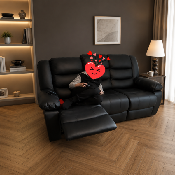 Leather Recliner Sofa Set 3+2 – Grey or Black