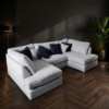 Bishop Mini U Shape Sofa – Truffle or Platinum Upholstery