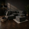 Bishop Mini U Shape Sofa – Truffle or Platinum Upholstery