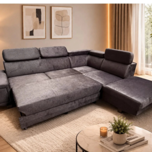 Artic Corner Sofa Storage Sofa Bed in Grey