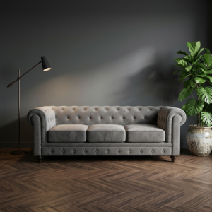 Fabric Chesterfield 3 Seater Sofa