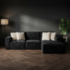 Salone Grey 3+2 Seater Velvet Sofa Set