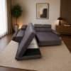 Artic Corner Sofa Storage Sofa Bed in Grey
