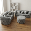 Madrid Chesterfield Sofa – Velvet Chesterfield Sofa Range with Golden Frame