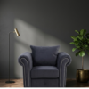 Ashwin 3+2 Seater Corner Sofa – Grey Scattered Back Fabric Sofa