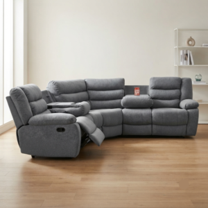 7 Fabric Corner Sofa 5 Seater – Grey