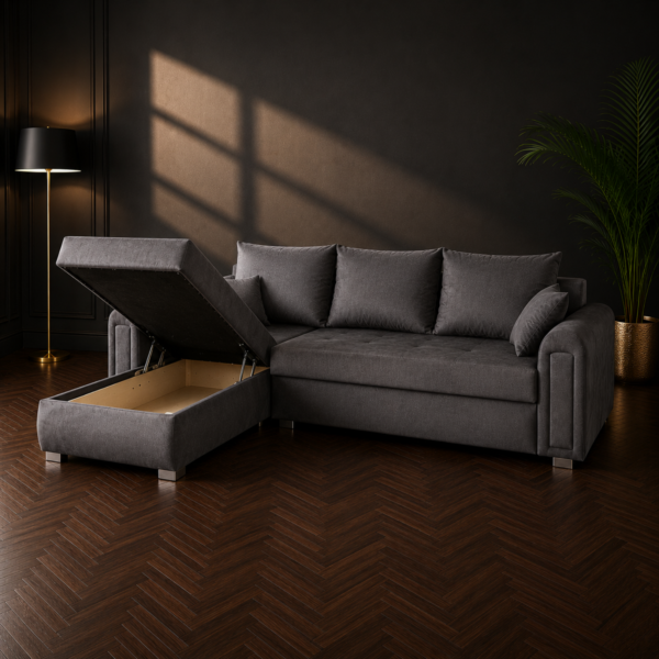 Berlin Sofa Bed with Storage – Corner Sofa Bed for UK Homes