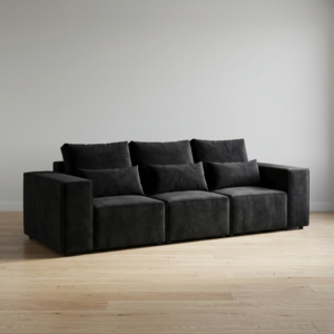 Salone Grey 3+2 Seater Velvet Sofa Set