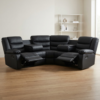 Leather Recliner Corner Sofa Set 5 Seater – Grey or Black