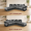 Dino Jumbo Cord Fabric Corner Sofa – 5 Seater
