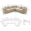 Madrid 5 Seater Corner Sofa – Velvet Chesterfield Design