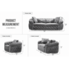 Madrid Chesterfield Sofa – Velvet Chesterfield Sofa Range with Golden Frame