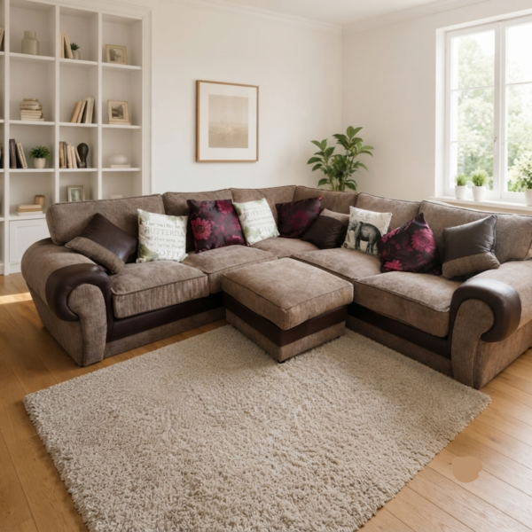 Tango 5 Seater Corner Sofa – Modern Design with Detachable Back Cushions